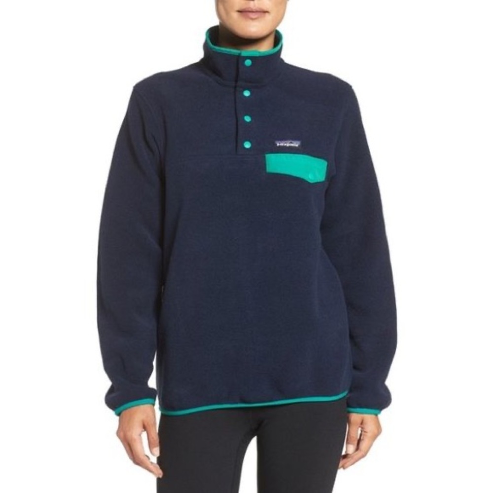 Patagonia Synchilla Navy and Teal Fleece